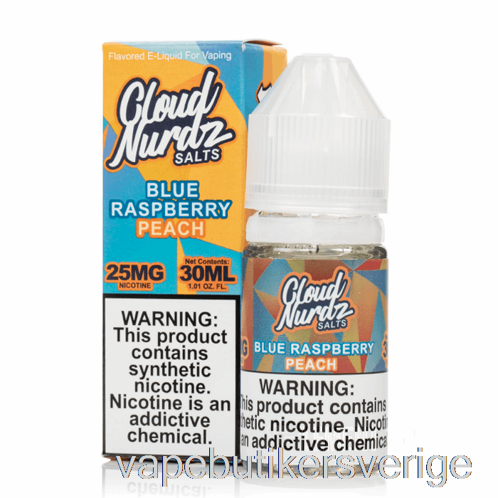 Vape Sverige Blå Hallonpersika - Moln Nurdz Salter - 30ml 50mg